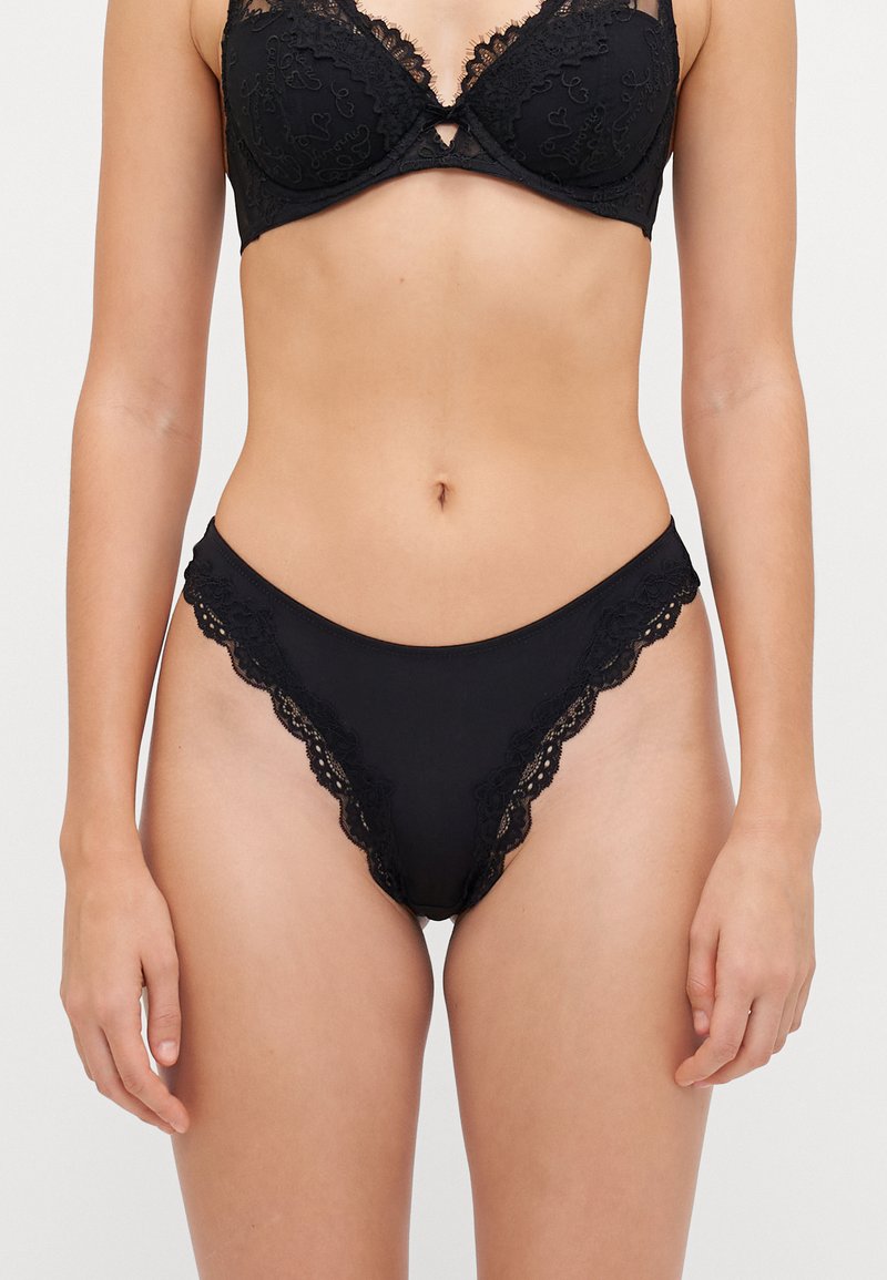 EMPORIO ARMANI  Reggiseno Fascia bra 162033 30B 1B black sheer lace
