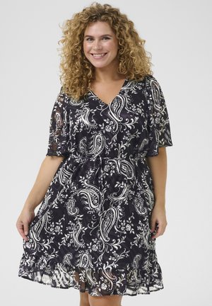 Kaffe Curve Dnevna haljina - black turtledove paisley