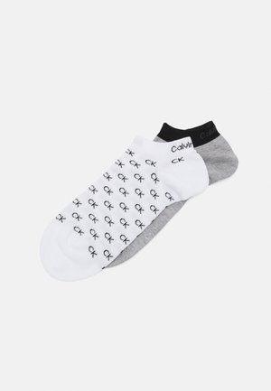 SNEAKER ALL OVER LOGO 2 PACK - Ankelsockor - white