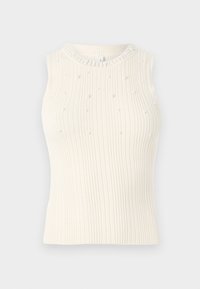 ONLMEG PEARL O NECK  - Top - wod ash/white