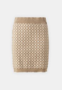 ASHLEY MONOGRAM SKIRT - Jupe crayon - wet sand taupe