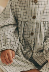 Next WIDE LEG SET - REGULAR FIT - Tygbyxor - white grid print