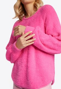 Rich & Royal MIT CREW-NECK - Fleece trui - pink power