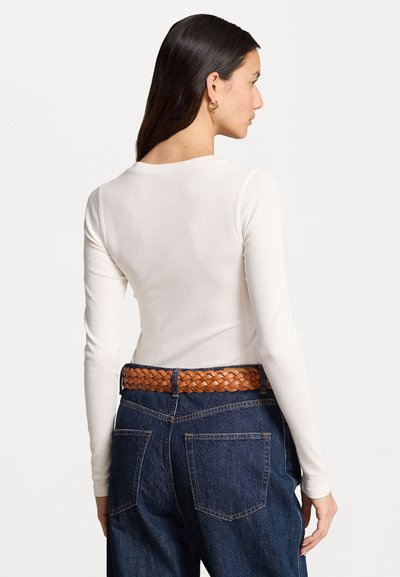 Polo Ralph Lauren RIBBED SCOOPNECK LONG-SLEEVE TOP - Striktrøje - nevis