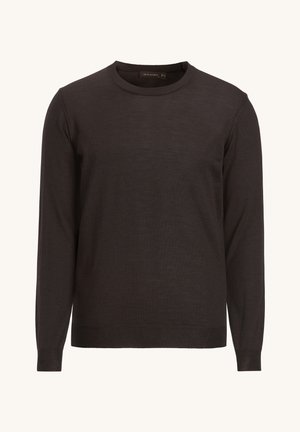 Oscar Jacobson MIGUEL ROUNDNECK - Strickpullover - brown flannel