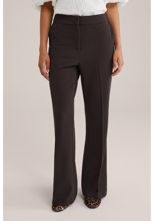 WE Fashion Tygbyxor - dark brown
