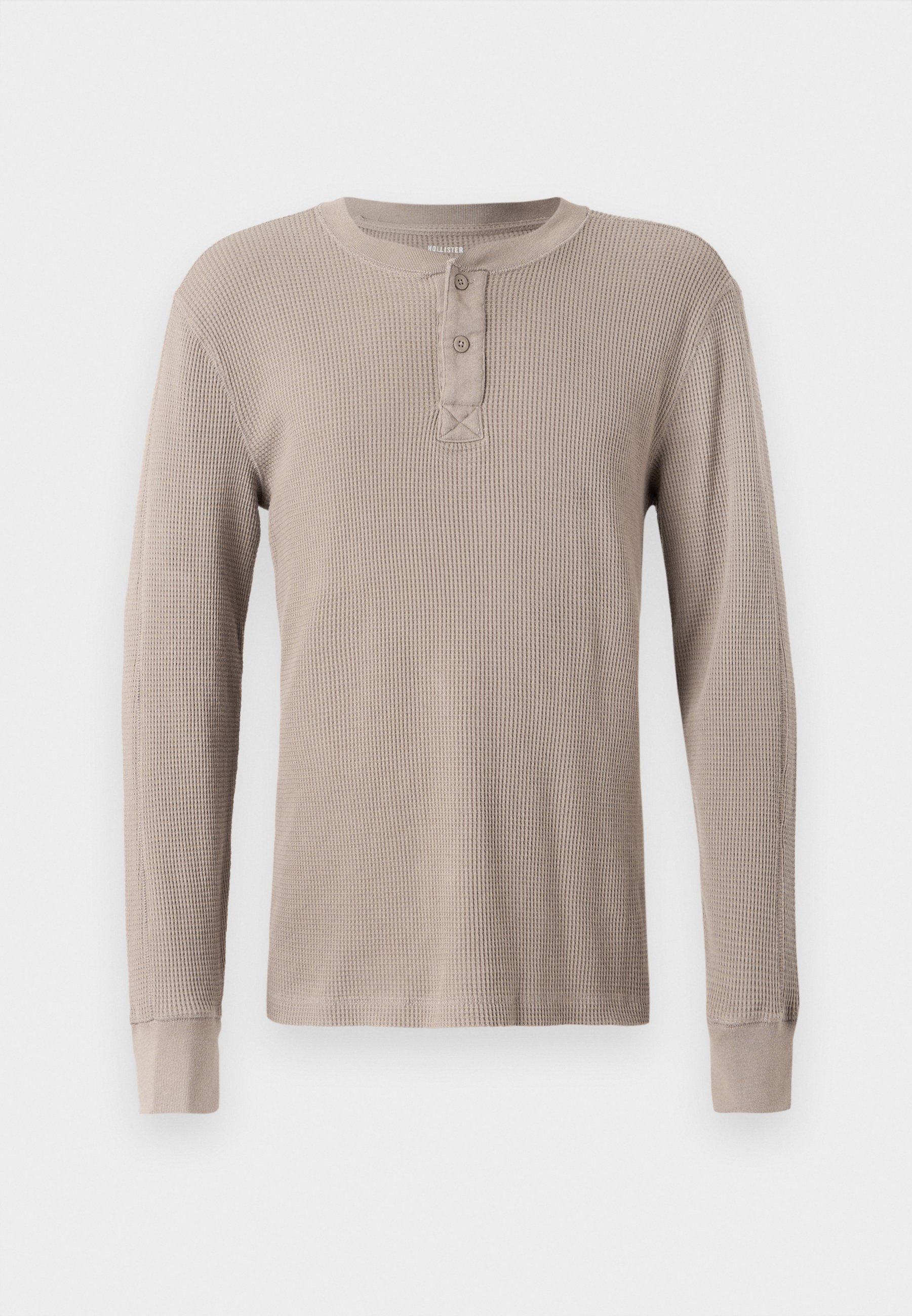 Hollister Co. THERMAL HENLEY - Long sleeved top - brown - Zalando