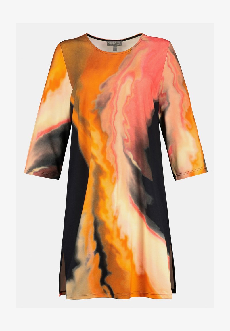 Ulla Popken Ulla Damen Grosse Grossen Kleid Punto Di Roma Bati Jerseykleid Mitternachtsblau Blau Zalando De