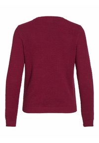 VILA VIDALO O NECK  - Stickad tröja - beet red