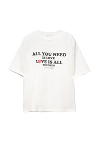 T-shirt med print - white