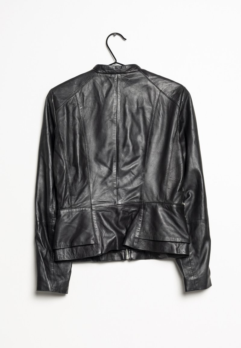 Mango Leather jacket black (Pre-owned)