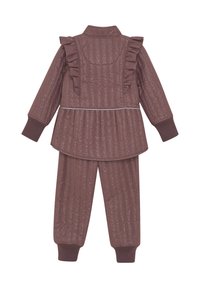 EN FANT SET WITH GLITTER - Pantalon classique - rose taupe