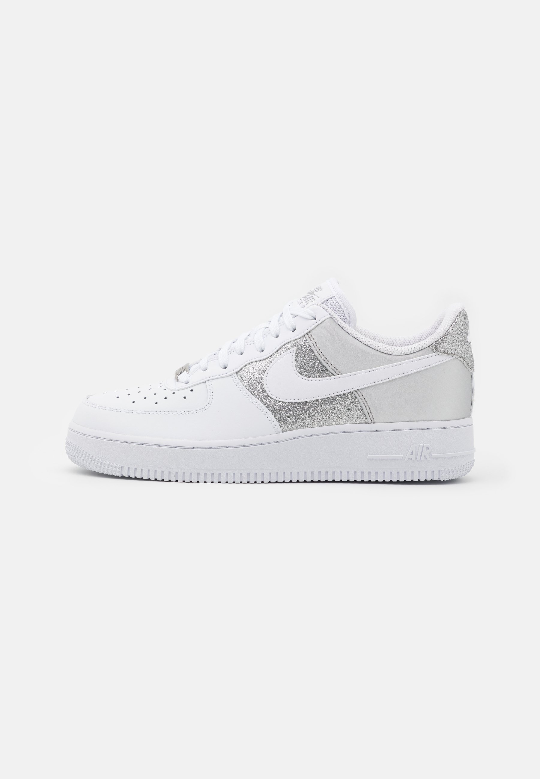 Nike Sportswear Air Force 1 Sneaker Low White Metallic Silver Weiss Zalando De
