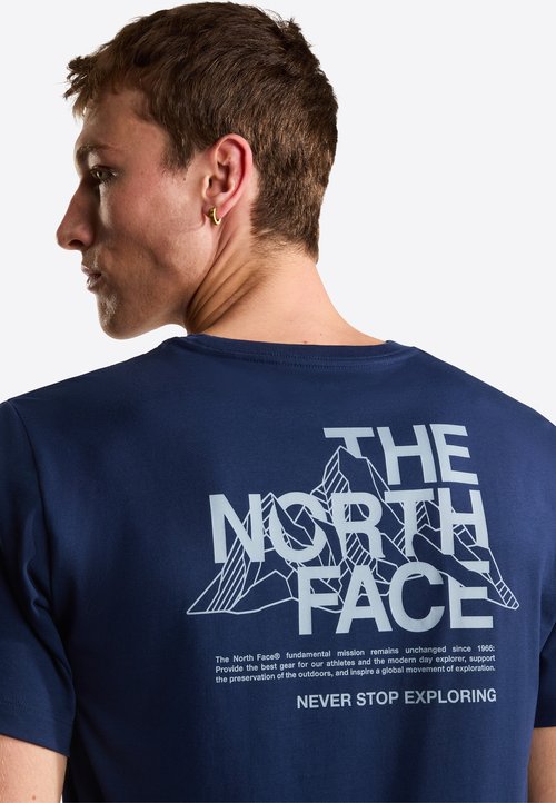 The North Face M MOUNTAIN SKETCH REGULAR SHORT SLEEVE TEE-GRAPHIC - Print T-shirt - summit navy — foto 3