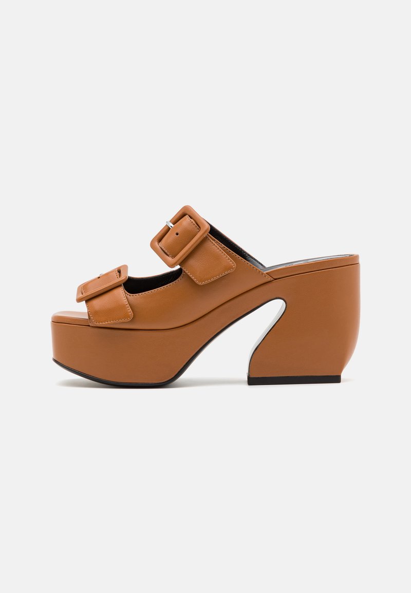 SI ROSSI Muiltjes met hak bruin