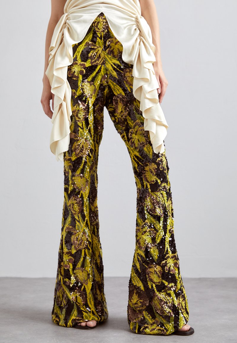 AKNVAS EXCLUSIVE LENNON BEADED PANT - Nadrágok - ink citrine