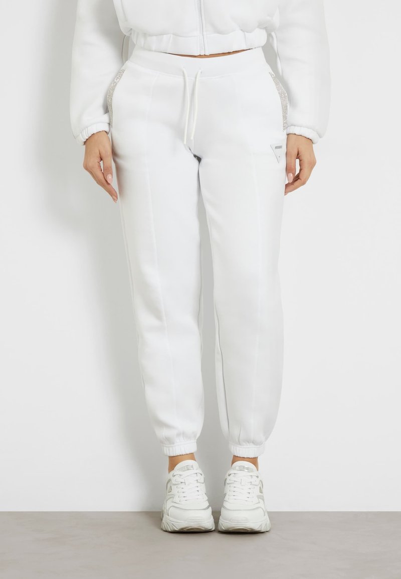 Guess - STRASS - Tracksuit bottoms - weiß, Enlarge