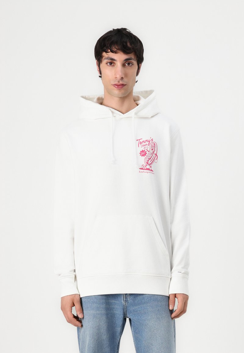 Tommy Jeans NOVELTY FAIR HOODIE - Mikina s kapucí - ecru