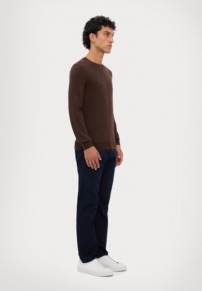 Polo Ralph Lauren SLIM FIT WASHABLE WOOL CREWNECK JUMPER  - Camisola - cacao brown heather