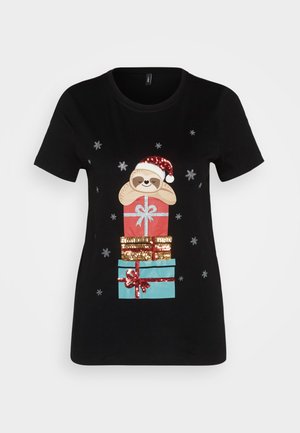 ONLY, ONLXMAS LIFE CHRISTMAS - T-shirts print - black
