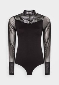 PCNAYA BODYSTOCKING - Tops ar garām piedurknēm - black