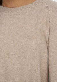JDY MARCO LS O NECK SPLIT - Maglione - beige