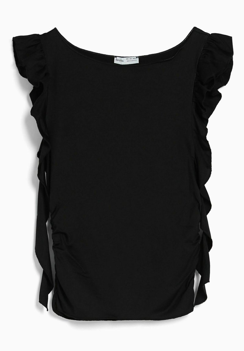 Bershka Top zwart Bershka Top zwart