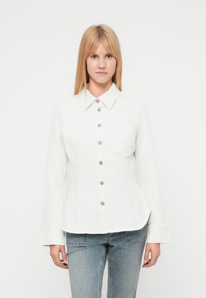 LONG  CHINCHED SHIRT - Blusa - winter white