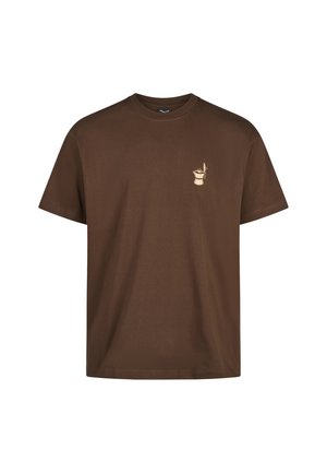 Iriedaily, IRIEDAILY T-SHIRT COUCHBOY - Print T-shirt - dark coffee