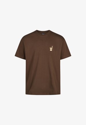 Iriedaily, IRIEDAILY T-SHIRT COUCHBOY - Print T-shirt - dark coffee