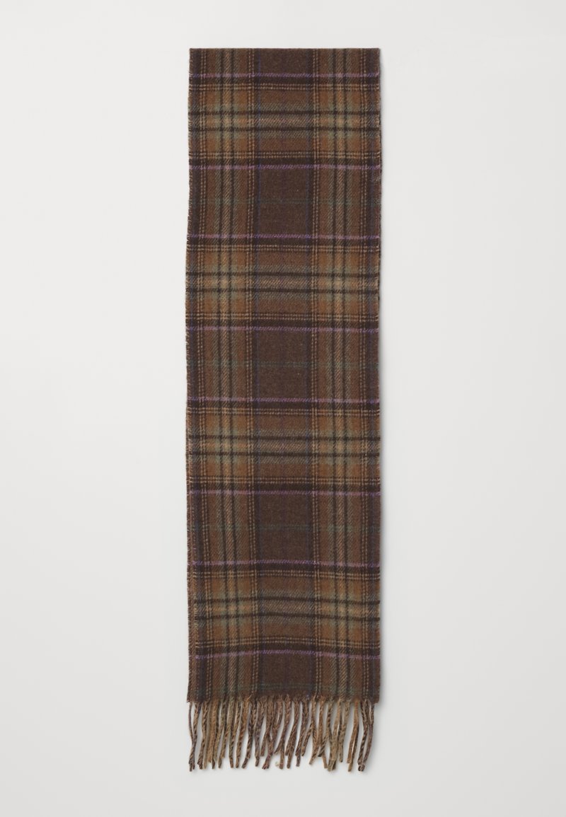 Polo Ralph Lauren REVERSIBLE PLAID WOOL BLEND SCARF - Κασκόλ - dark brown plaid