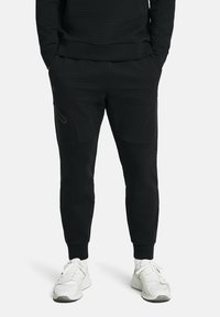 Under Armour - UNSTOPPABLE FLEECE GRID - Træningsbukser - black Miniaturebillede 1