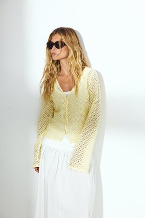 WIDE SLEEVE - Paitapusero - light yellow