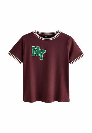 Print T-shirt - burgundy red