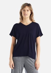 Icebreaker - NATURAL DAYDEN REVERSIBLE - T-shirt basic - DARK BLUE Miniatuurafbeelding 1