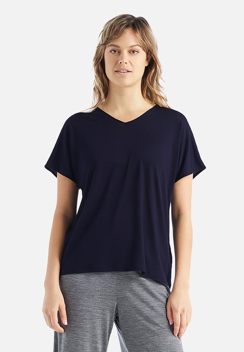 Icebreaker - NATURAL DAYDEN REVERSIBLE - T-Shirt basic - DARK BLUE, Vergrößern