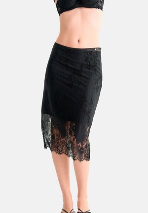 Lisca, JUPE DENTELLE DELICATE LISCA - Kokerrok - noir