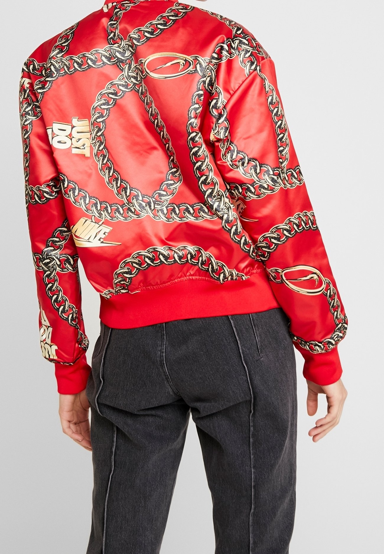 nike sportswear icon clash chain print synthetic fill jacket