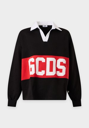 GCDS, BAND LOGO  - поло риза - black/red