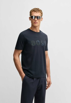 BOSS Print T-shirt - dark blue two