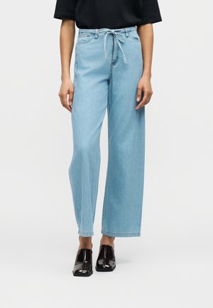 NMRINE - Wide leg - light blue denim