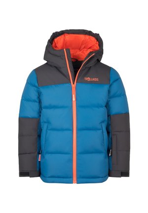 TROLLKIDS, KIDS NARVIK JACKET PRO - Winter jacket - nordic blue/black/flame orange