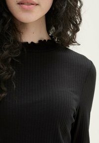 TOM TAILOR DENIM MIT STRUKTUR - Top s dlhým rukávom - deep black