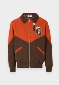 PANELLED VARSITY - Bomberjakke - brown/orange