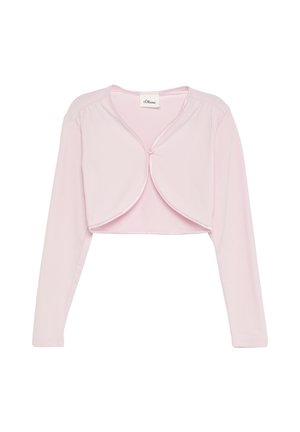 BOLERO MIT BLUMENKNÖPFEN - Strickjacke - zartrosa