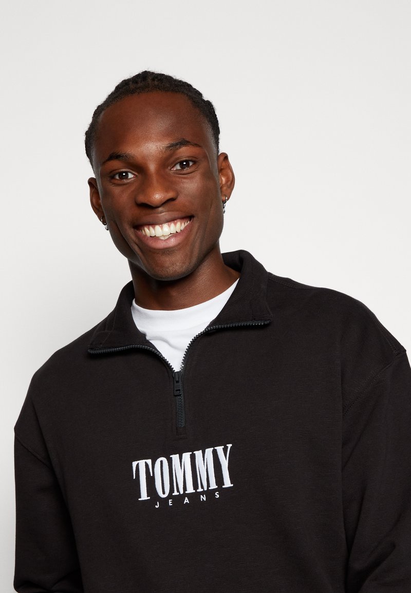 tommy hilfiger black quarter zip