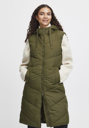 BYBomina - Waistcoat - dark olive