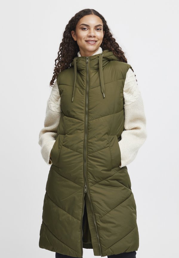 BYBomina - Waistcoat - dark olive - Main Image