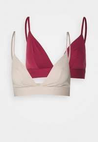 LILA 2 PACK - Sutiã triangular - red/beige