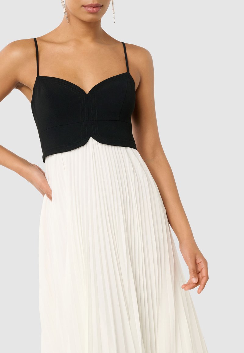 Forever New HARTFORD PLEATED DRESS - Cocktail dress / Party dress -  black/white/black - Zalando.co.uk